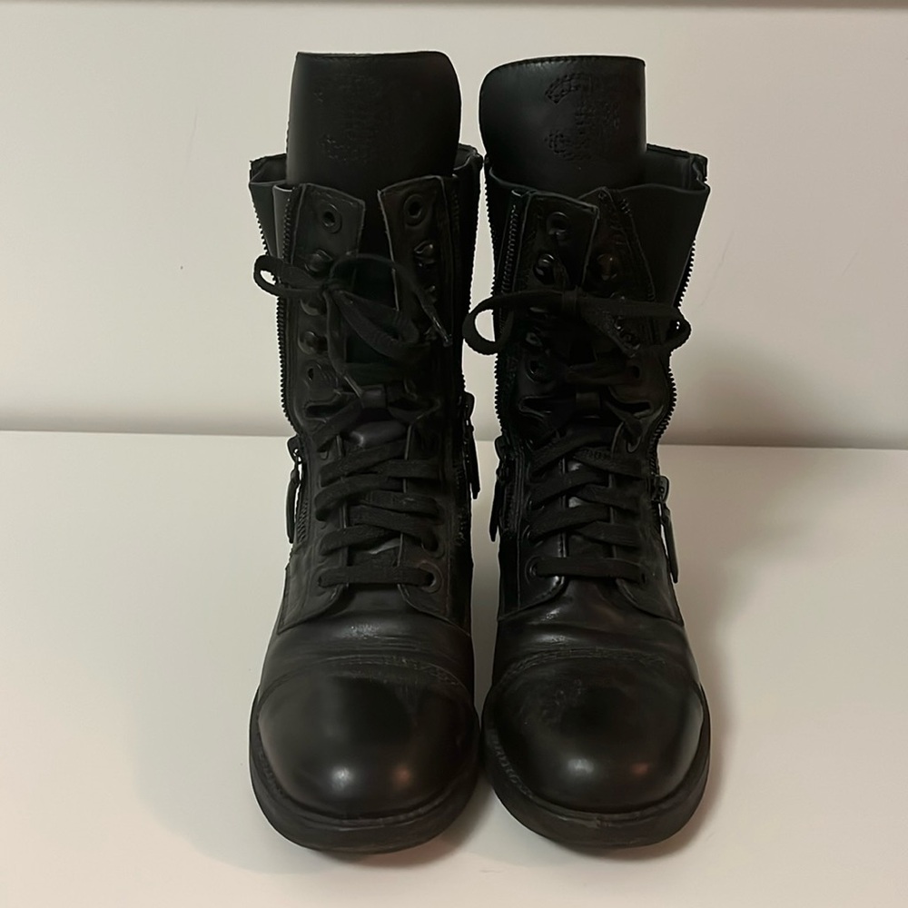 Chanel Black Combat Boot size 38